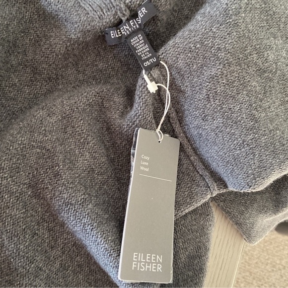 Eileen Fisher Charcoal Poncho - Picture 3 of 6